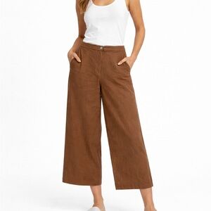 Eileen Fisher  System  Ankle Lightweight Wash Stretch Crepe Pant Sz12